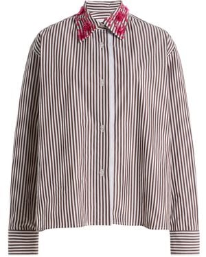 DES_PHEMMES Exclusive La Isla Classic Cotton-Poplin Shirt - Multicolour