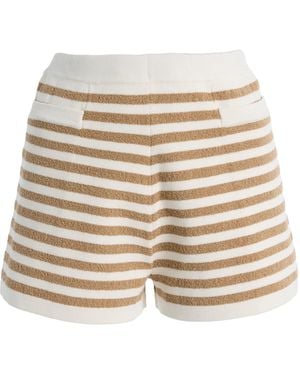 Posse Exclusive Ari Striped Knit Shorts - Natural