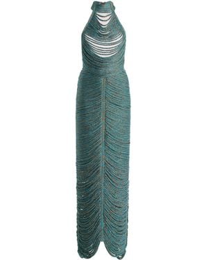 Andrea Almeida Alaia Corded Rope Maxi Dress - Green