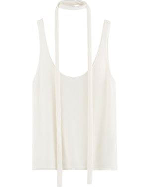 ARAKII Exclusive Moment Scarf Crepe Top - White