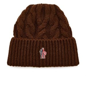 Moncler Wool Beanie - Brown