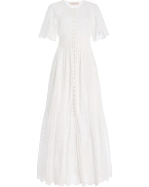 All That Remains Idella Embroidered Cotton Voile Maxi Dress - White