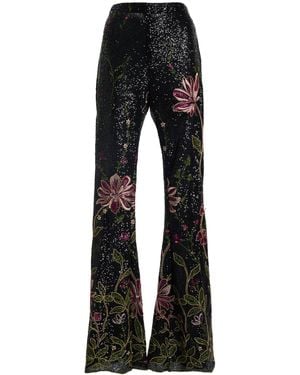 Giambattista Valli Sequined Flared Trousers - Black