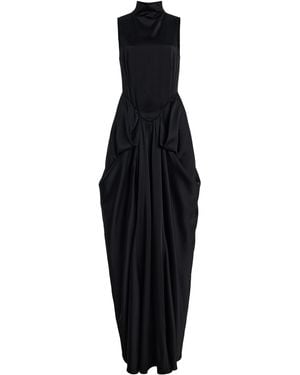 Stella McCartney Draped Satin Gown - Black