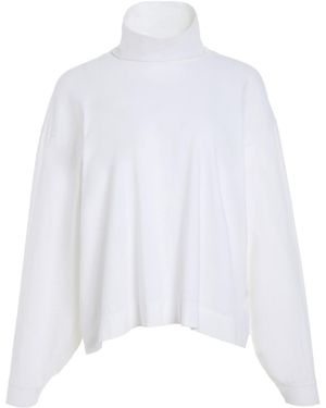 RÙADH The Honne Turtleneck Cotton Top - White