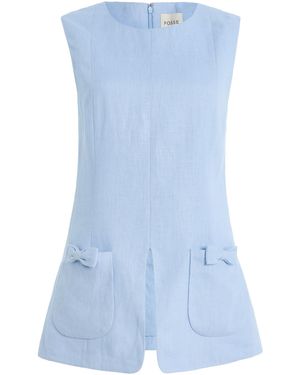 Posse Harper Linen Top - Blue