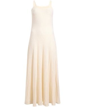 KHAITE Thora Knit Maxi Dress - White