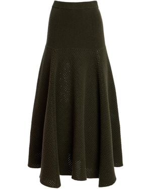 Ulla Johnson Lucia Knitted Wool Maxi Skirt - Green