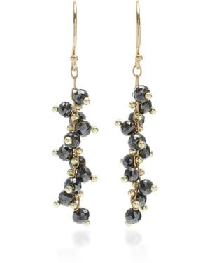 Ten Thousand Things 18k Yellow Gold Black Diamond Earrings - White