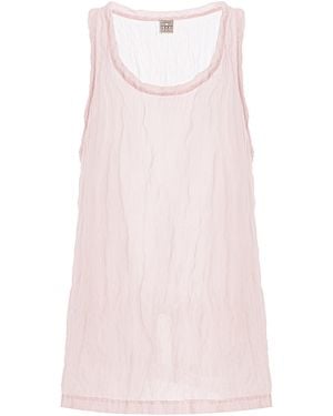 TOTEME Crinkled Gauze Tank - Pink