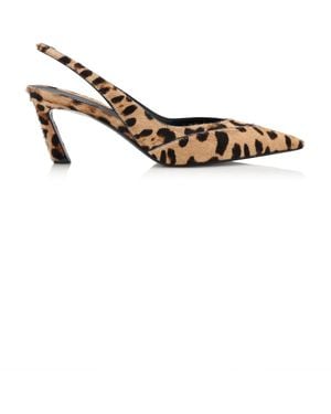 Givenchy Leopard-Print Slingback Pumps - Metallic