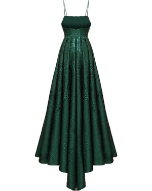 green emerald velvet dress Rasario Polka-Dot Silk Corset Midi Dress – Runway Catalog main image 1
