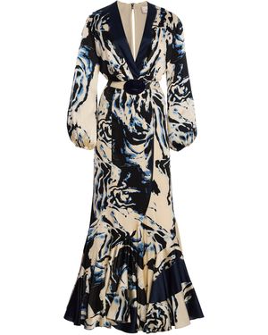 Silvia Tcherassi Remy Stretch-Silk Maxi Dress - Black
