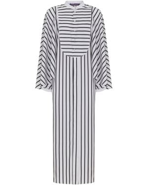 Ralph Lauren Juliana Cotton Midi Blouson Dress - Natural
