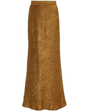 USISI SISTER Valentina Crinkled-jacquard Maxi Skirt - Natural