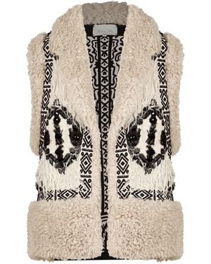Johanna Ortiz Salty Air Embroidered Cotton-Blend Vest - Natural