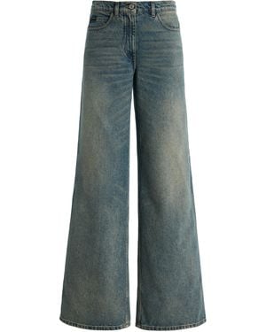 Courreges Hammer Wide-Leg Denim Pants - Blue