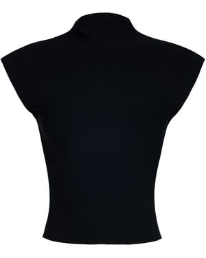 A.W.A.K.E. MODE Knitted Sleeveless Top - Black