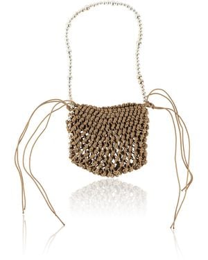 Niccolò Pasqualetti Costellazione Woven Nylon Mini Shoulder Bag - White