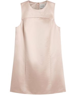 Posse Chester Cotton-Silk Shift Mini Dress - Pink