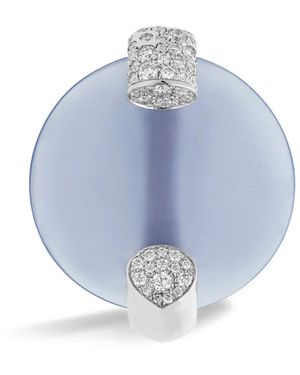 Tabayer 18K Signet Stone Earrings - Blue