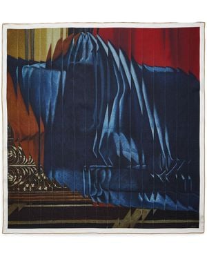 Otzio Bellini Silk Twill Scarf - Blue