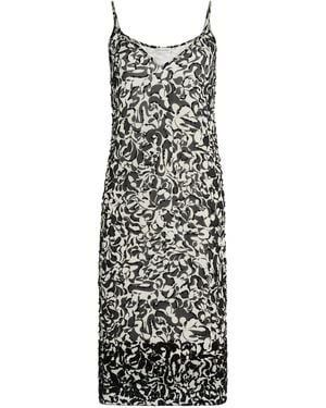 Dries Van Noten Denya Embellished Georgette Midi Dress - White