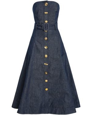 Franchise Gina Cotton Denim Midi Dress - Blue