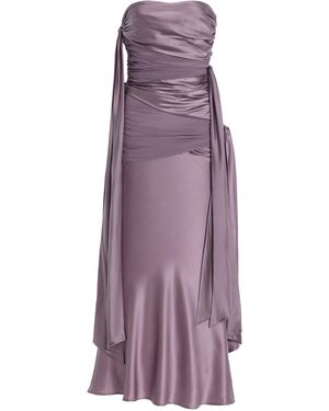 Christopher Esber Knotted Silk Midi Dress - Purple