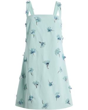 Jonathan Simkhai Ella Embellished Crepe Mini Dress - Blue