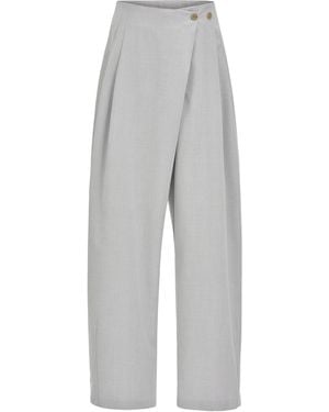 Source Unknown Navarra Overlap Waist Pants - Gray