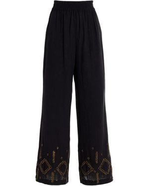 All That Remains Cleo Silk Wide-leg Pants - Blue