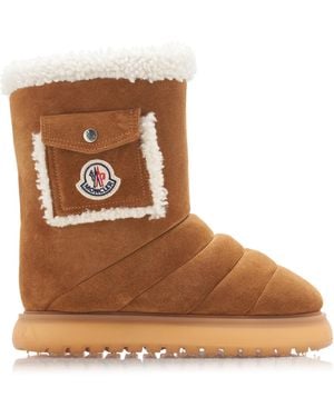 Moncler Gaia Pocket Mid Snow Boots - Brown