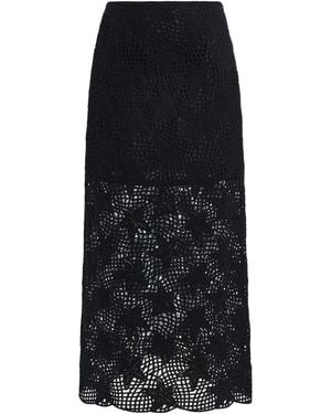 By Malene Birger Roz Cotton Crochet Midi Skirt - Black