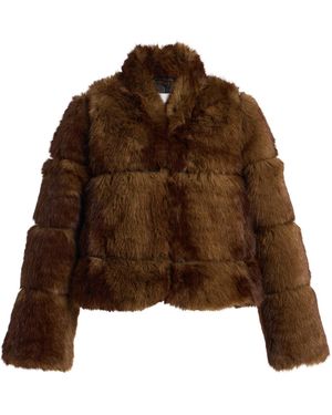 Apparis Sai Faux Mink Coat - Brown