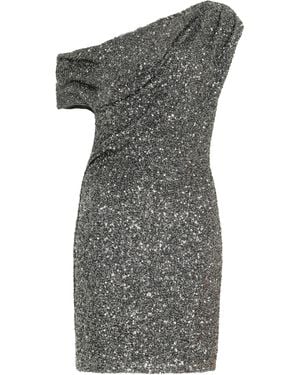 Significant Other Beau Off-the-shoulder Sequined Mini Dress - Gray