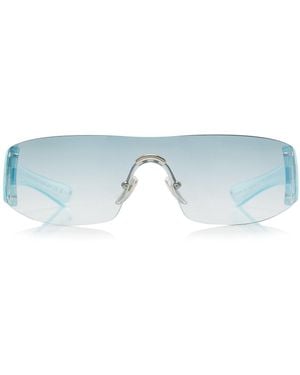 Gucci Crystal Mask-Frame Sunglasses - Blue