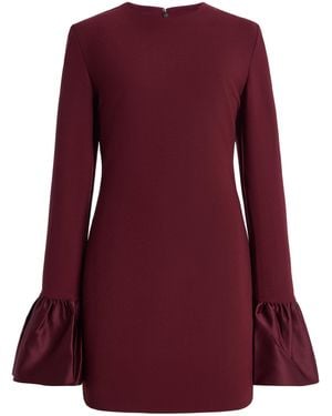 ROTATE BIRGER CHRISTENSEN Satin-Trimmed Crepe Mini Dress - Purple