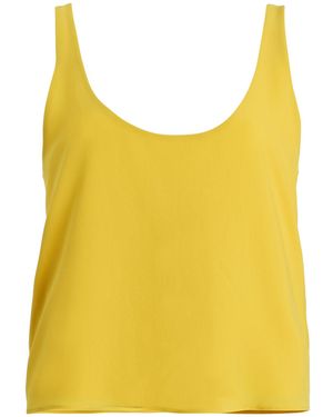 Leset Ari Crepe Scoop Tank Top - Yellow