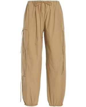 Brandon Maxwell The Scout Cotton Tapered-Leg Cargo Trousers - Natural