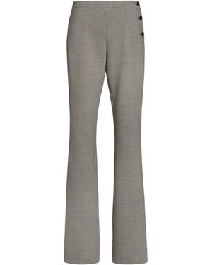 Courreges Oblique Houndstooth Flared Pants - Gray