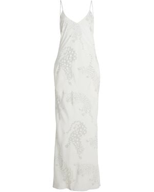 Stella McCartney Wild Cat Silk Gown - White