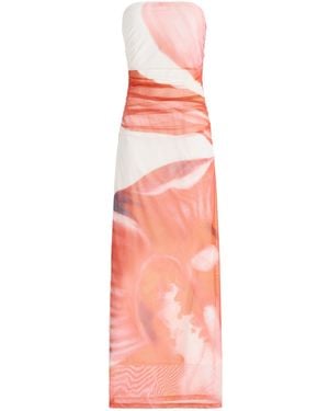 Significant Other Exclusive Sura Floral Strapless Maxi Dress - Orange