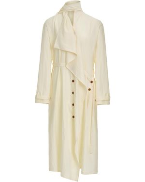 Source Unknown Nitra Scarf-Lapel Coat - Natural