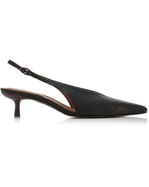 Jonathan Simkhai Sylvie Leather Slingback Court Shoes - Black
