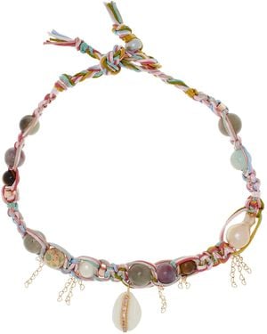 Joie 18K Sapphire Shell Multi-Stone Necklace - Pink