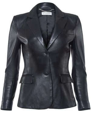 Altuzarra Fenice Leather Jacket - Black