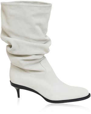 Christopher Esber Niki Collapse Suede Boot - White