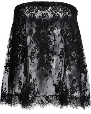 Rodarte Semi-Sheer Cotton-Blend Lace Top - Black