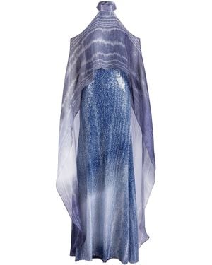 Silvia Tcherassi Serenela Silk-Blend Halter Maxi Dress - Blue